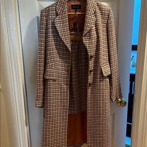 Chic Brown Patterned Blazer by Topshop